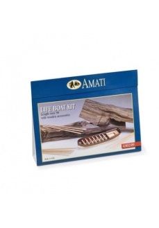4302/09 Kit de barca salvare din lemn si metal, 90mm, Amati